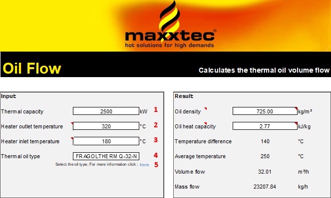 maxxCALC 1.0 Oil Flow